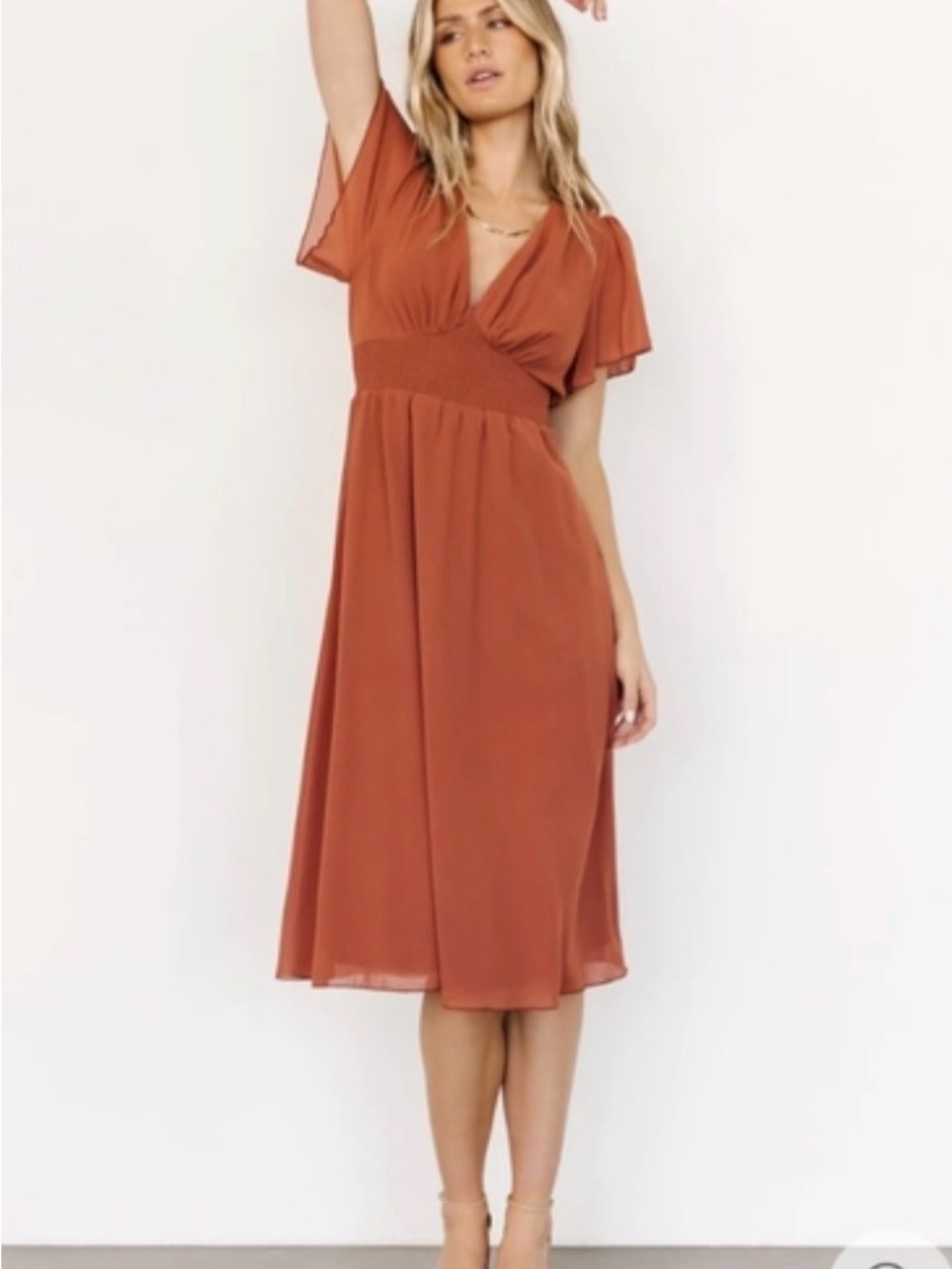 Baltic Born Rust Midi Dress